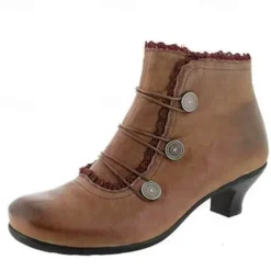 Women's Victorian Black Lace-Trimmed Button Ankle Boots - Perfect for Vintage Themed Events and Casual Elegance