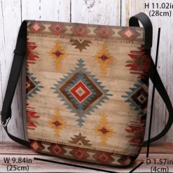 Women's Vintage Bohemian Crossbody Bag with Unique Aztec Print | Perfect for Summer Festivals