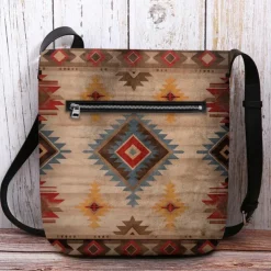 Women's Vintage Bohemian Crossbody Bag with Unique Aztec Print | Perfect for Summer Festivals