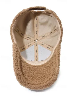 Women's Vintage Faux Sherpa Baseball Cap – Cozy Winter Hat for Stylish Casual Outdoor Wear