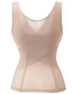 Women's Waist Trainer Corsets Shapewears Tummy Control Push Up Front Close Office Yoga Running Gym Sport Breathable Comfortable Pure Color Hook & Eye Home Outfits