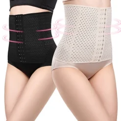 Women's Waist Trainer Shapewears Tummy Control Push Up Front Close Office Yoga Running Gym Plus Size Sport Breathable Solid Color Hook & Eye Home Outfits