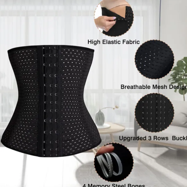 Women's Waist Trainer Shapewears Tummy Control Push Up Front Close Office Yoga Running Gym Plus Size Sport Breathable Solid Color Hook & Eye Home Outfits