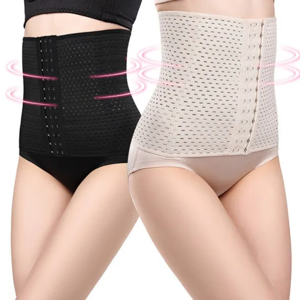 Women's Waist Trainer Shapewears Tummy Control Push Up Front Close Office Yoga Running Gym Plus Size Sport Breathable Solid Color Hook & Eye Home Outfits