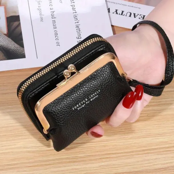 Women's Wallet Coin Purse Credit Card Holder Wallet PU Leather Shopping Daily Zipper Waterproof Lightweight Durable Solid Color Black Yellow Pink