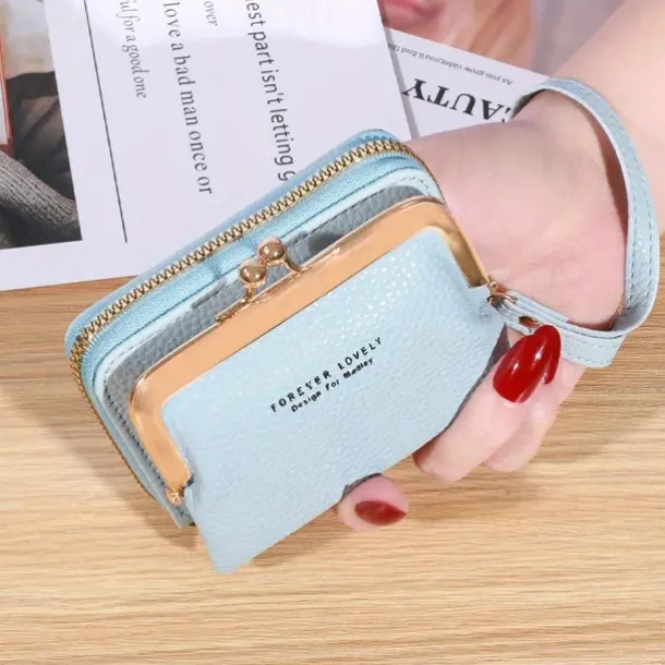 Women's Wallet Coin Purse Credit Card Holder Wallet PU Leather Shopping Daily Zipper Waterproof Lightweight Durable Solid Color Black Yellow Pink
