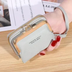 Women's Wallet Coin Purse Credit Card Holder Wallet PU Leather Shopping Daily Zipper Waterproof Lightweight Durable Solid Color Black Yellow Pink
