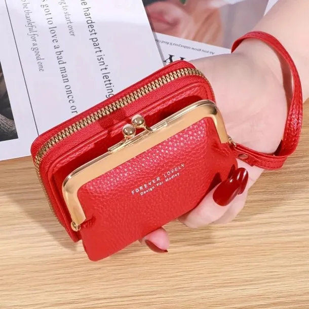 Women's Wallet Coin Purse Credit Card Holder Wallet PU Leather Shopping Daily Zipper Waterproof Lightweight Durable Solid Color Black Yellow Pink