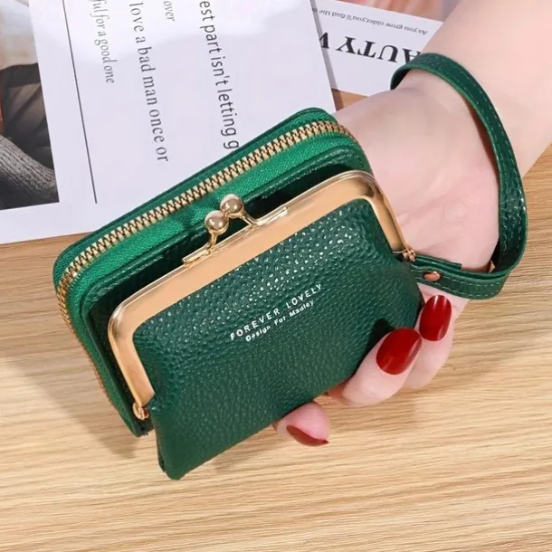 Women's Wallet Coin Purse Credit Card Holder Wallet PU Leather Shopping Daily Zipper Waterproof Lightweight Durable Solid Color Black Yellow Pink