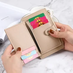 Women's Wallet Credit Card Holder Wallet PU Leather Daily Holiday Zipper Large Capacity Waterproof Lightweight Solid Color Black Pink Light Red