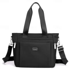 Women's Waterproof Nylon Shoulder Bag – Large Capacity Tote with Detachable Strap for Travel, Work, and Daily Use