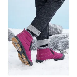 Women's Waterproof Warm Winter Ankle Boots with Plush Lining – Non-Slip Outdoor Snow Shoes for Cold Weather