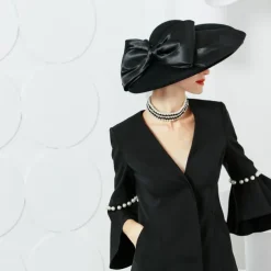 Women's Wedding Party Hats Elegant Classical Feminine Style Wool Silk Hats Headpiece for Tea Party Ladies Day Headpiece Headwear