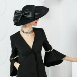Women's Wedding Party Hats Elegant Classical Feminine Style Wool Silk Hats Headpiece for Tea Party Ladies Day Headpiece Headwear