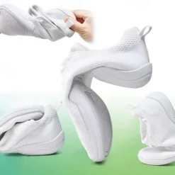 Women's White Dance Sneakers – Lightweight Breathable Performance Shoes for Jazz, Hip-Hop, Cheer, and Fitness