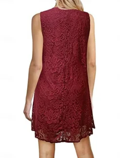 Women's White Dress Mini Dress with Sleeve Date Streetwear Crew Neck Short Sleeve Black White Burgundy Color