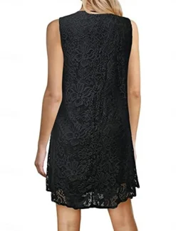 Women's White Dress Mini Dress with Sleeve Date Streetwear Crew Neck Short Sleeve Black White Burgundy Color