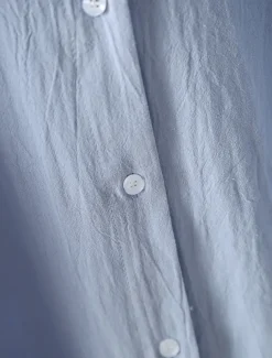 Women's White Dress Shirt Dress Cotton Linen Dress Midi Dress Office Vacation Linen Basic Casual Shirt Collar Button Long Sleeve Summer Spring Loose Fit Plain