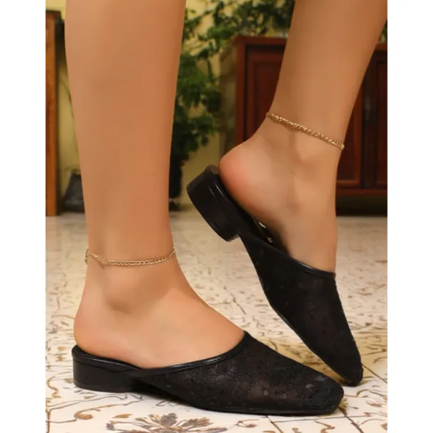 Women's White Lace Ballet Flats – Elegant Sheer Mesh Wedding Shoes for Brides and Summer Garden Parties