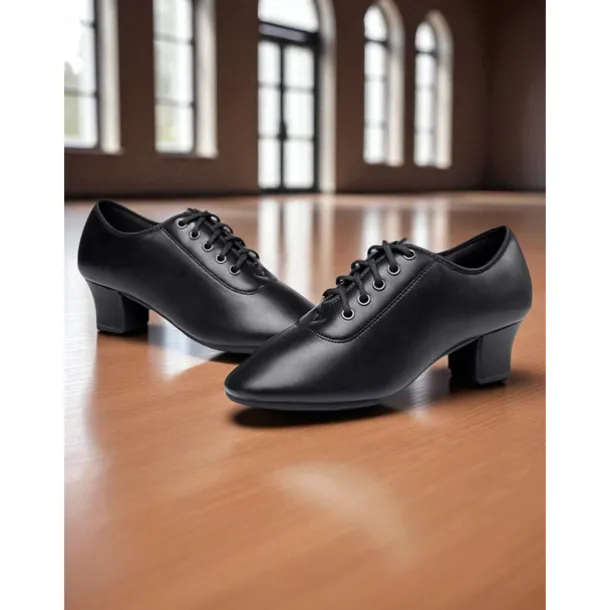 Women's White Lace-Up Dance Shoes - Low Heel Professional Practice Footwear for Ballroom, Latin and Jazz Training