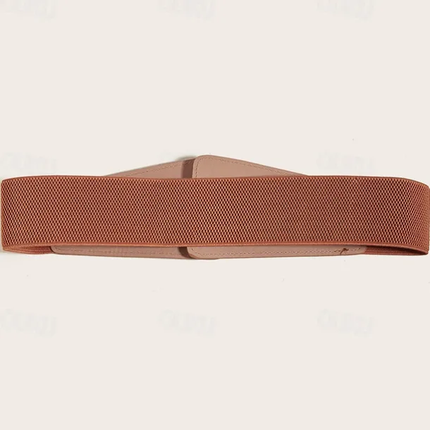 Women's Wide Belt Corset Belt PU Leather Buckle Free Geometric Formal Classic Party Work Black khaki