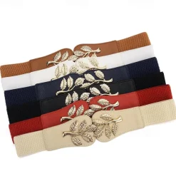 Women's Wide Belt Corset Belt Canvas Metal Bucke Geometric Cord Wowen Formal Work Daily Black White Red Navy Blue
