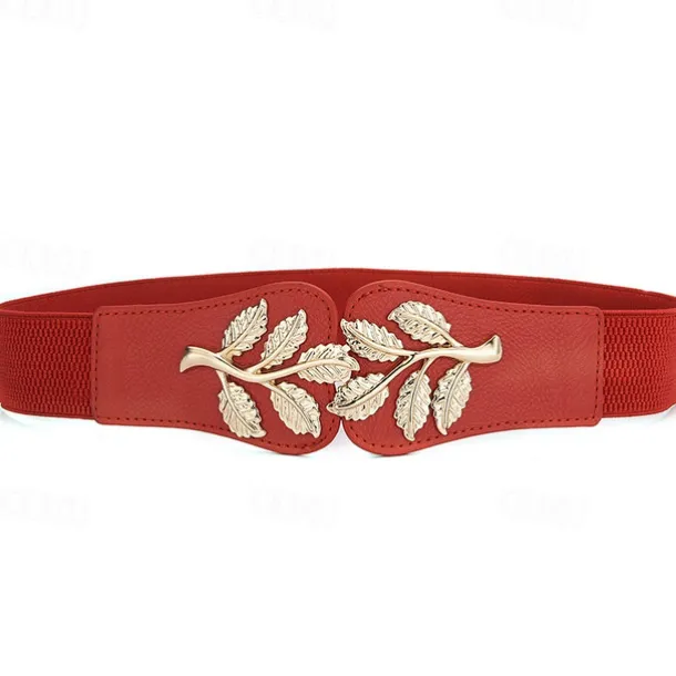 Women's Wide Belt Corset Belt Canvas Metal Bucke Geometric Cord Wowen Formal Work Daily Black White Red Navy Blue