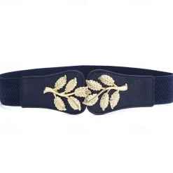 Women's Wide Belt Corset Belt Canvas Metal Bucke Geometric Cord Wowen Formal Work Daily Black White Red Navy Blue