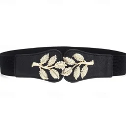 Women's Wide Belt Corset Belt Canvas Metal Bucke Geometric Cord Wowen Formal Work Daily Black White Red Navy Blue