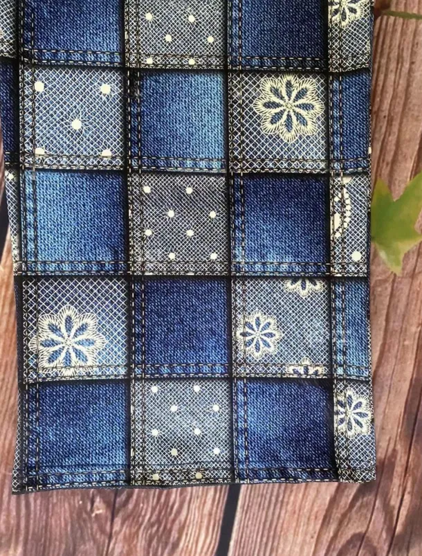 Women's Wide Leg Chinos Vacation Vintage Ethnic Style Long High Waist Graphic Plaid Checkered Pocket Elastic Waistband Comfy Soft Comfortable Micro-elastic Outdoor Street Blue Orange Summer Spring