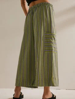 Women's Wide Leg Chinos Vacation Fashion Streetwear Full Length High Waist Plain Elastic Waistband Printing Comfy Soft Comfortable Micro-elastic Outdoor Vacation Street Orange red Blue Orange Green