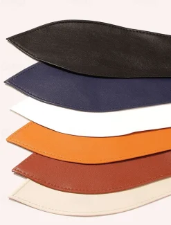 Women's Wide Red Faux Leather Obi Belt – Elegant Waist Cincher with Tie Knot Design for Dresses and Outerwear