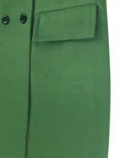 Women's Winter Coat Coat Cloak / Capes Windproof Warm Pocket Casual Street Style Plain Vacation Work Street Daily Wear Single Breasted Turndown Loose Fit Long Sleeve Outerwear Red Blue Green Fall