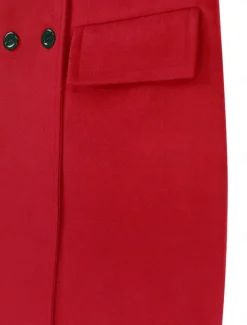 Women's Winter Coat Coat Cloak / Capes Windproof Warm Pocket Casual Street Style Plain Vacation Work Street Daily Wear Single Breasted Turndown Loose Fit Long Sleeve Outerwear Red Blue Green Fall