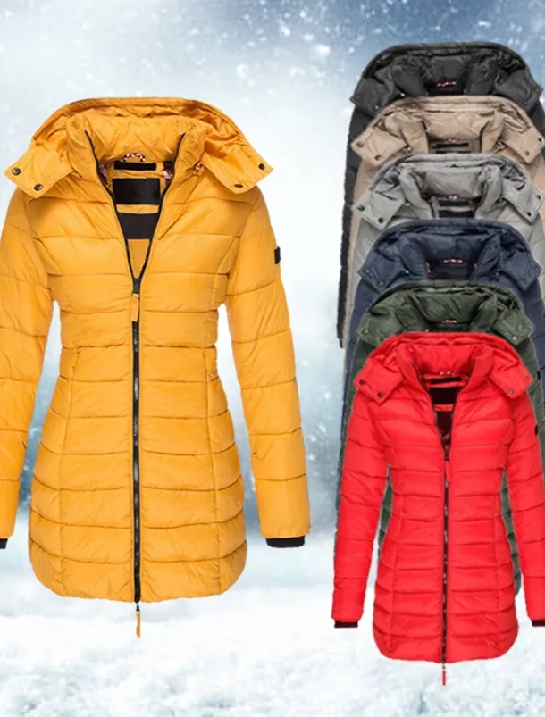 Women's Winter Coat Winter Jacket Parka Warm Breathable Pocket Full Zip Active Casual Comfortable Solid Color Outdoor Vacation Daily Wear Going out Zipper Regular Hoodie Regular Fit Long Sleeve