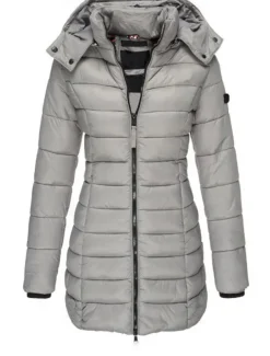 Women's Winter Coat Winter Jacket Parka Warm Breathable Pocket Full Zip Active Casual Comfortable Solid Color Outdoor Vacation Daily Wear Going out Zipper Regular Hoodie Regular Fit Long Sleeve