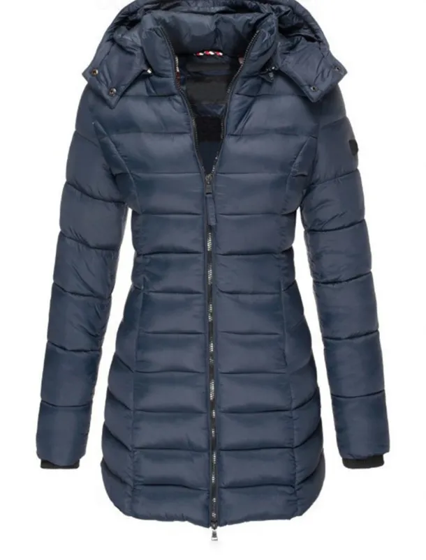 Women's Winter Coat Winter Jacket Parka Warm Breathable Pocket Full Zip Active Casual Comfortable Solid Color Outdoor Vacation Daily Wear Going out Zipper Regular Hoodie Regular Fit Long Sleeve