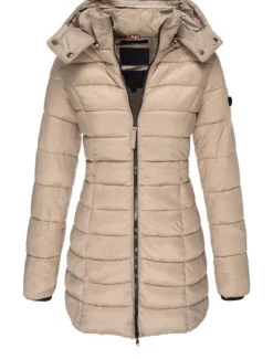 Women's Winter Coat Winter Jacket Parka Warm Breathable Pocket Full Zip Active Casual Comfortable Solid Color Outdoor Vacation Daily Wear Going out Zipper Regular Hoodie Regular Fit Long Sleeve