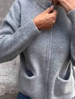 Women's Winter Coat Winter Jacket Outdoor Street Daily Fall Winter Short Coat Regular Fit Warm Breathable Comtemporary Stylish Jacket Long Sleeve Solid Color with Pockets Full Zip Black Orange Gray