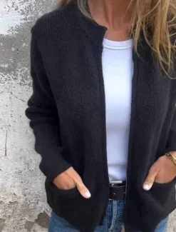 Women's Winter Coat Winter Jacket Outdoor Street Daily Fall Winter Short Coat Regular Fit Warm Breathable Comtemporary Stylish Jacket Long Sleeve Solid Color with Pockets Full Zip Black Orange Gray