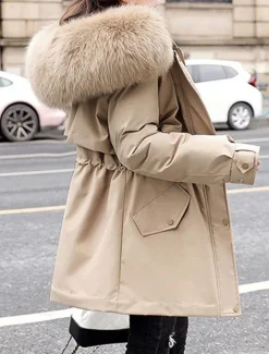 Women's Winter Coat Winter Jacket Hoodie Jacket Parka School Outdoor Valentine's Day Fall Winter Regular Coat Regular Fit Warm Breathable Simple Casual Daily Comfortable Jacket Long Sleeve Solid