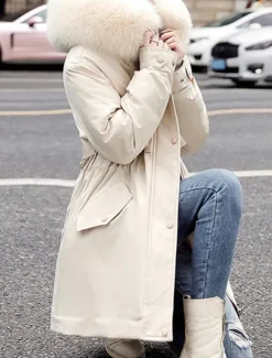 Women's Winter Coat Winter Jacket Hoodie Jacket Parka School Outdoor Valentine's Day Fall Winter Regular Coat Regular Fit Warm Breathable Simple Casual Daily Comfortable Jacket Long Sleeve Solid