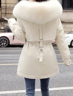 Women's Winter Coat Winter Jacket Hoodie Jacket Parka School Outdoor Valentine's Day Fall Winter Regular Coat Regular Fit Warm Breathable Simple Casual Daily Comfortable Jacket Long Sleeve Solid