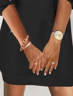 Women's Winter Dress Shift Dress Color Gradient Print V Neck Mini Dress Casual 3/4 Length Sleeve Summer Spring