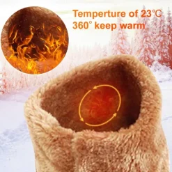 Women's Winter Faux Fur Boots with Decorative Pom-Poms and Beaded Trim - Perfect for Cold Weather and Casual Wear