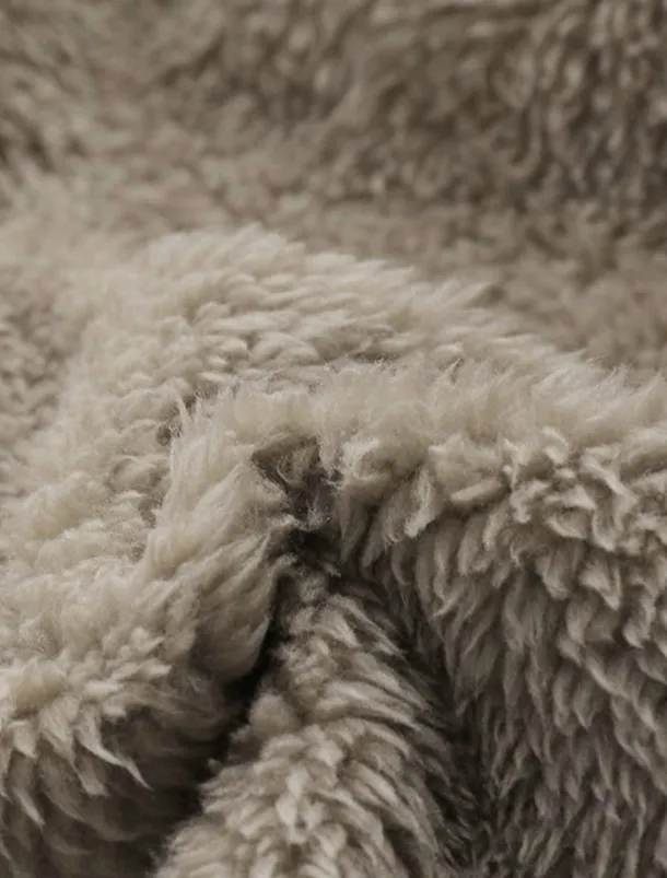 Women's Winter Jacket Fleece Jacket Sherpa Jacket Teddy Coat Daily Going out Fall Winter Regular Coat V Neck Loose Fit Warm Retro Casual Jacket Long Sleeve Trees / Leaves Pocket White Pattern Pink