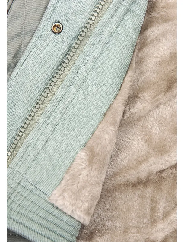 Women's Winter Jacket Parka Warm Zipper Buttons Fleece Lined Casual Street Style Plain Street Casual Daily Casual Daily Zipper Regular Hoodie Regular Fit Long Sleeve Outerwear Black Green Dark Blue