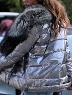 Women's Winter Jacket Puffer Jacket Casual Daily Winter Regular Coat Turtleneck Loose Fit Warm Casual Jacket Long Sleeve Solid Colored Fur Trim Silver Gray Black