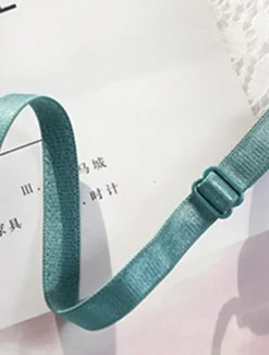 Women's Wireless Bras Double Strap Adjustable Full Coverage V Neck Breathable Pure Color Hook & Eye Date Casual Daily Nylon 1PC Green Black / Bras & Bralettes Home Outfits