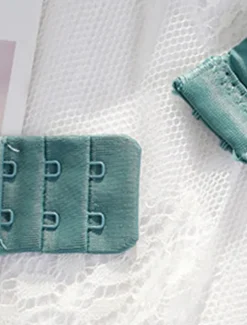 Women's Wireless Bras Double Strap Adjustable Full Coverage V Neck Breathable Pure Color Hook & Eye Date Casual Daily Nylon 1PC Green Black / Bras & Bralettes Home Outfits